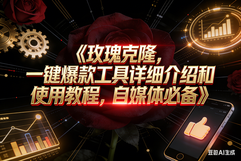 (16828期)玫瑰克隆工具,自媒体神器,一键爆款,详细使用教程和软件下载-来友网创