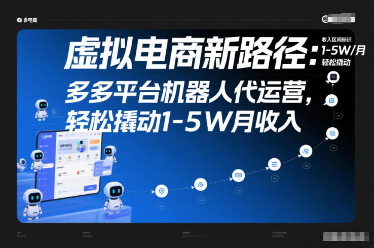虚拟电商新路径:多多平台机器人代运营,轻松撬动1-5W月收入【揭秘】-来友网创