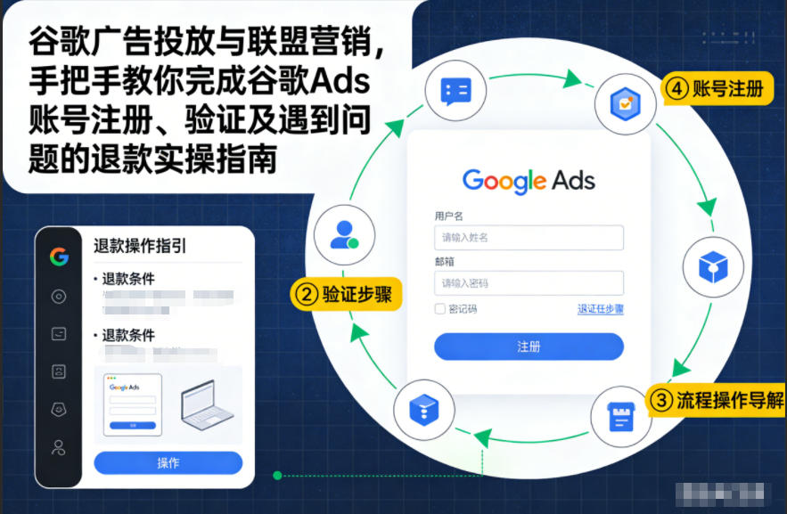 谷歌广告投放与联盟营销,手把手教你完成谷歌Ads账号注册、验证及遇到问题的退款实操指南-来友网创