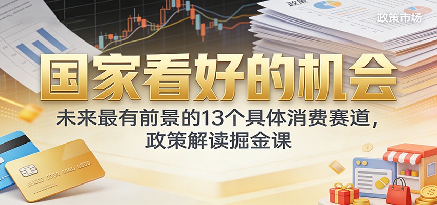 公众号付费文章:国家看好的机会,未来最有前景的13个具体消费赛道,政策解读掘金课-来友网创