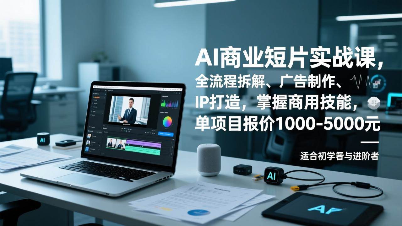 (17050期)AI商业短片实战课,全流程拆解、广告制作、IP打造,掌握商用技能,单项目报价1000-5000元-来友网创