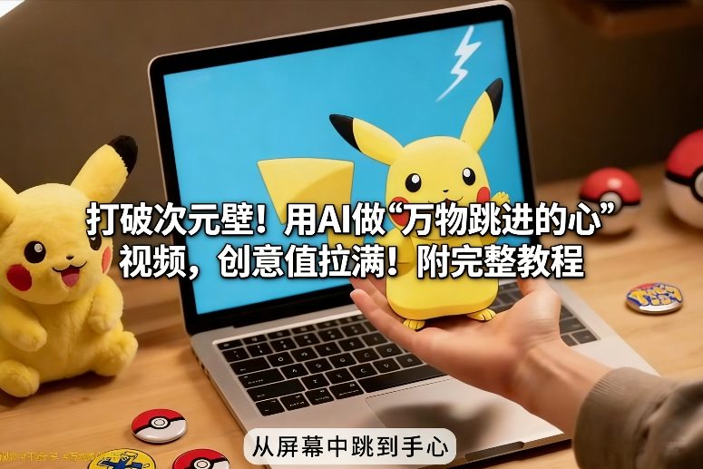 打破次元壁!用AI做【万物跳进手心】视频,创意值拉满!附完整教程-来友网创