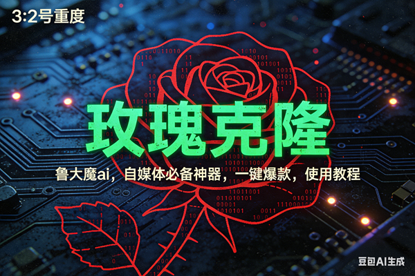(17206期)玫瑰克隆神器,ai鲁大魔,自媒体必备工具,一键爆款神器,详细教程。-来友网创