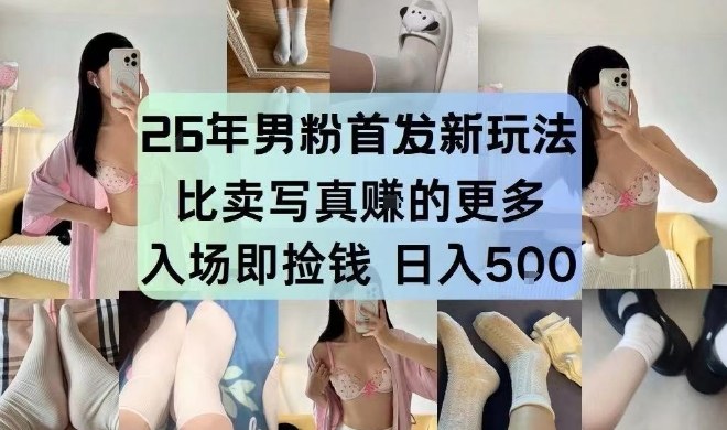 26年男粉首发最新3.0玩法,独此一家,比卖写真賺的更多,入场即捡钱,日入5张【揭秘】-来友网创