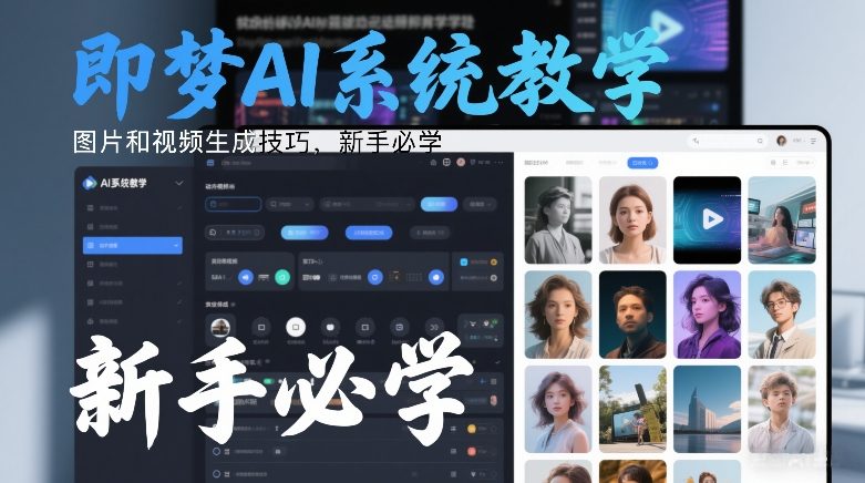 即梦AI系统教学,图片和视频生成技巧,新手必学-来友网创