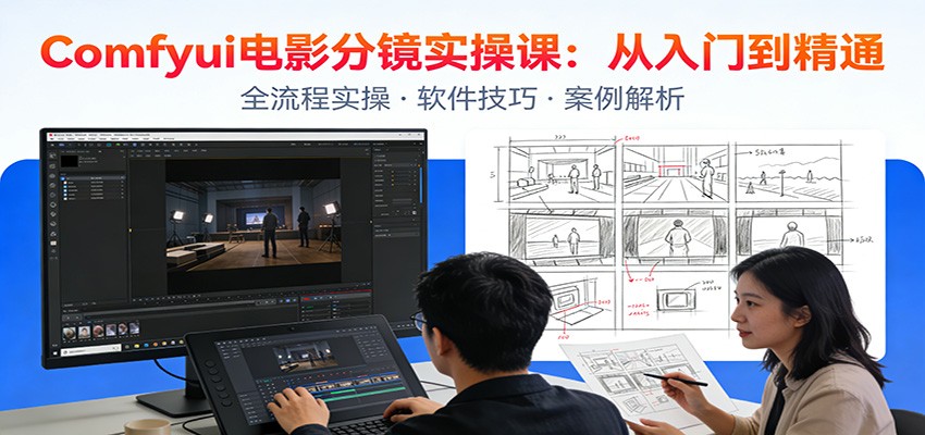 ComfyUI电影分镜实操课:分镜一致性,全流程AI视频制作,零基础也能做专业分镜-来友网创