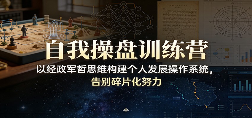 自我操盘训练营:以经政军哲思维构建个人发展操作系统,告别碎片化努力-来友网创