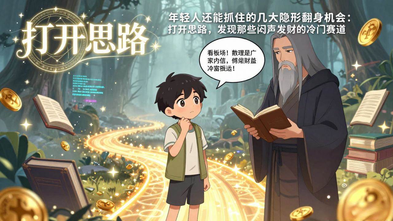 (17471期)付费文1+2:年轻人还能抓住的几大隐形翻身机会:打开思路,发现那些闷声发财的冷门赛道-来友网创