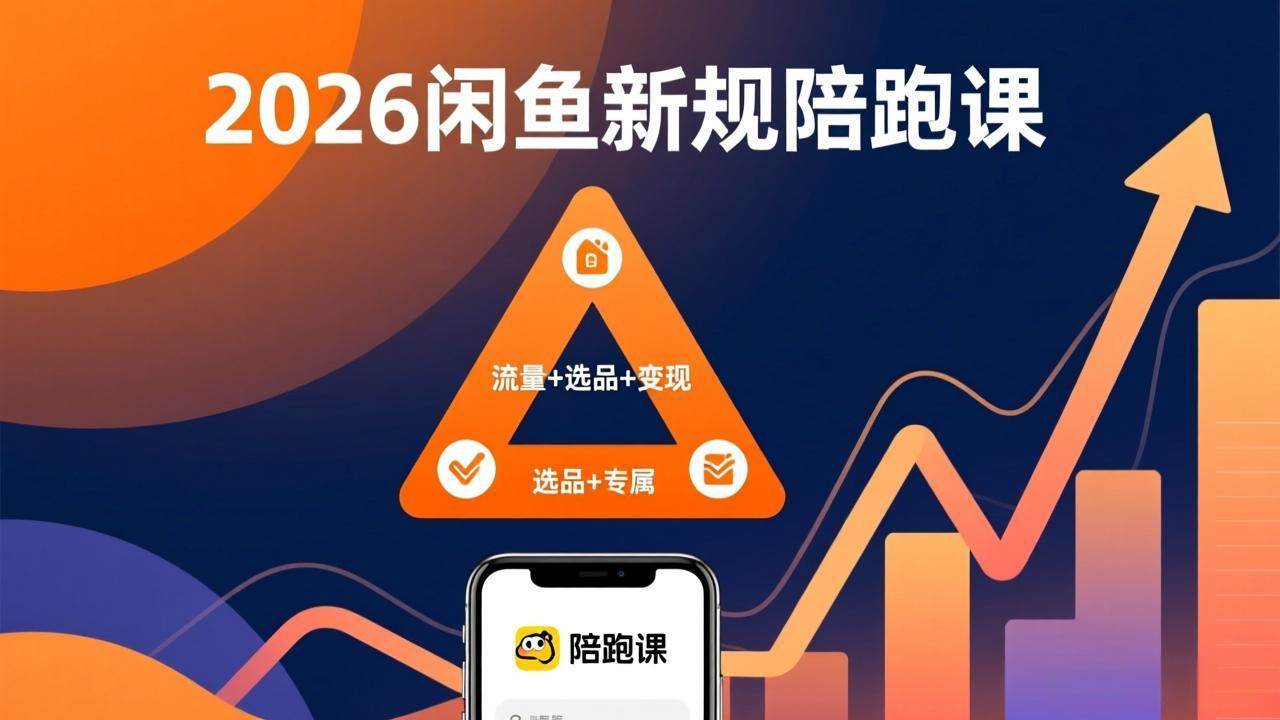 (17483期)2026闲鱼高阶陪跑课全新上线,带你吃透新规玩转选品流量,从零搭建稳定变现盈利体系-来友网创