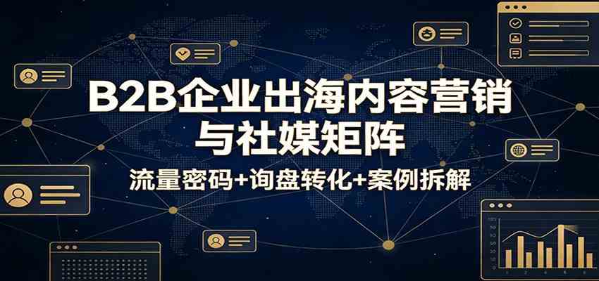 B2B企业出海内容营销与社媒矩阵:流量密码+询盘转化+案例拆解-来友网创