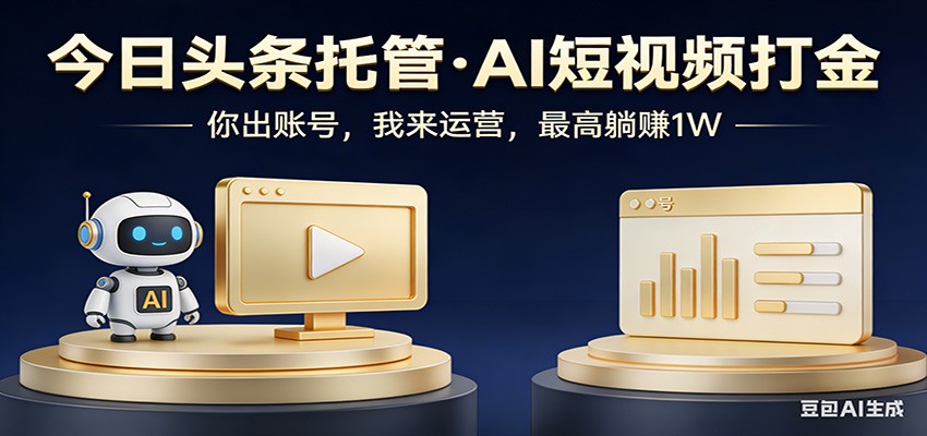 头条号AI托管,我提供作品,你提供账号,每天5分钟发布,小白躺赚3000+-来友网创