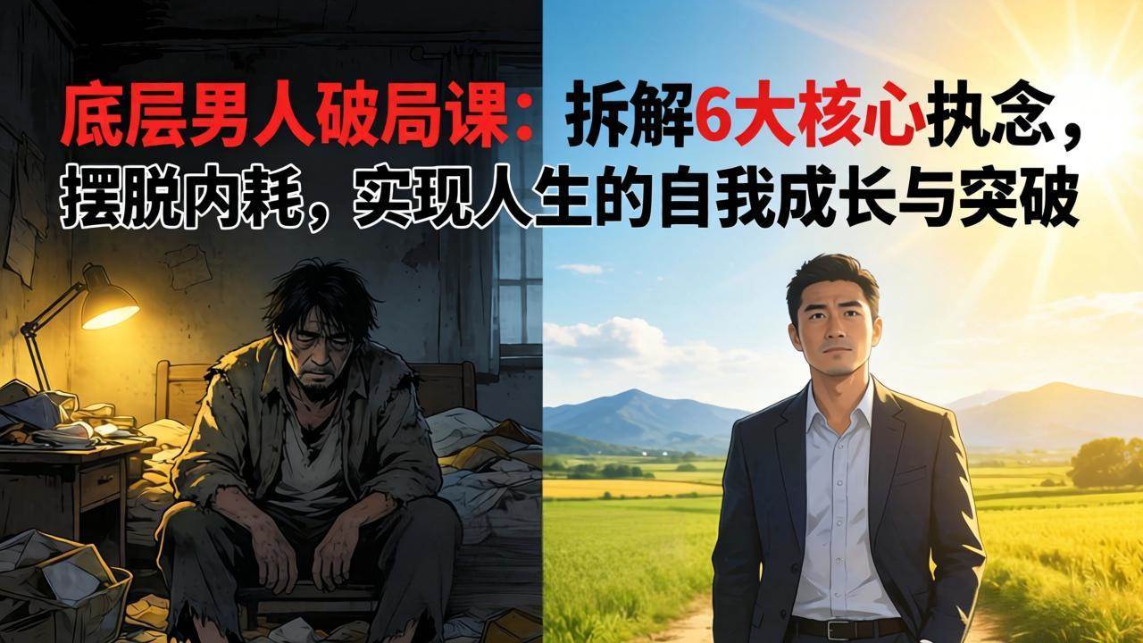 (17747期)付费文章:底层男人破局课:拆解 6 大核心执念,摆脱内耗,实现人生的自我成长与突破-来友网创