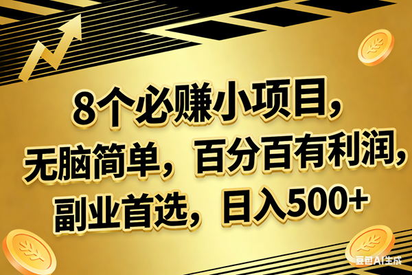 (17793期)10个必赚的小项目,百分百有利润,无脑简单,副业首选,日入300+-来友网创