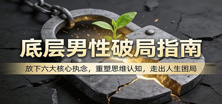 底层男性破局指南:放下六大核心执念,重塑思维认知,走出人生困局-来友网创