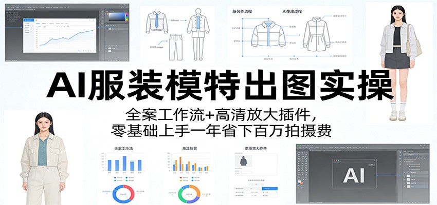 AI服装模特出图实操:全案工作流+ 高清放大插件,零基础上手一年省下百万拍摄费-来友网创
