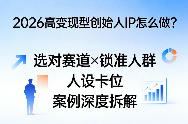 2026高变现型创始人IP怎么做?选对赛道×锁准人群×人设卡位×案例深度拆解-来友网创