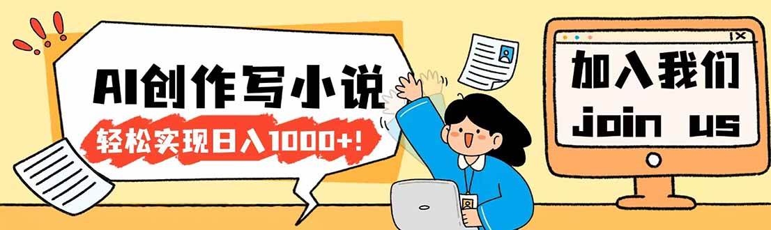 (17822期)26年最新风口项目AI工具创作写小说,轻松实现日入1000+-来友网创