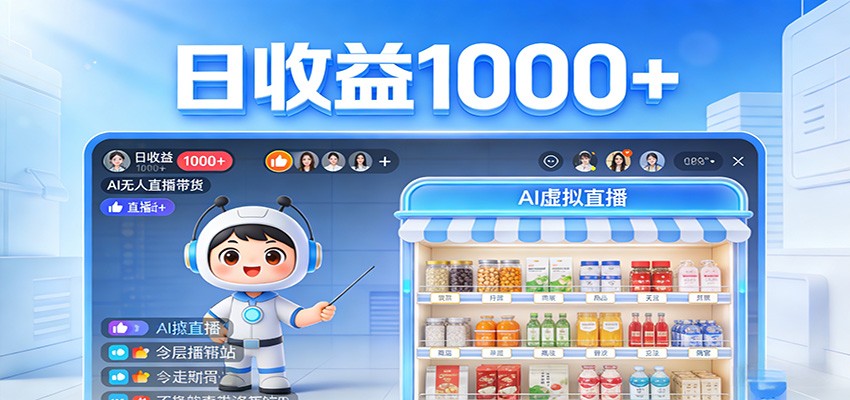 不用露脸不用说话,24小时自动卖货赚钱,全天自动直播,收益看得见-来友网创