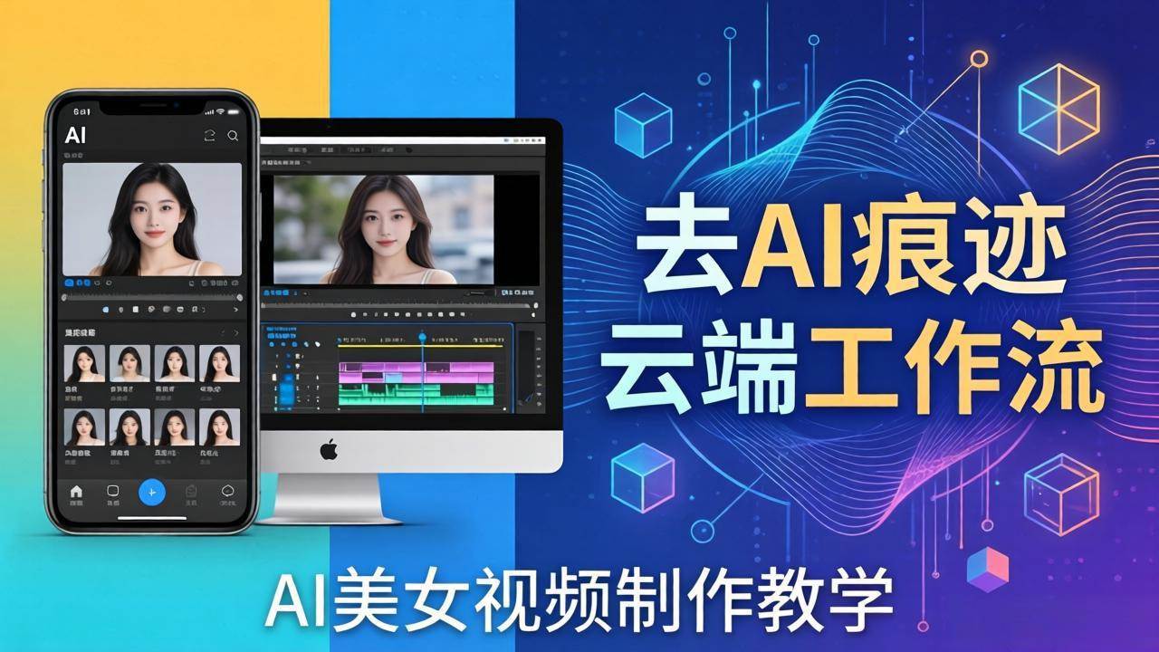 (17928期)AI美女视频制作教学:去AI痕迹,云端工作流出图,手机电脑均可,不需要配置-来友网创