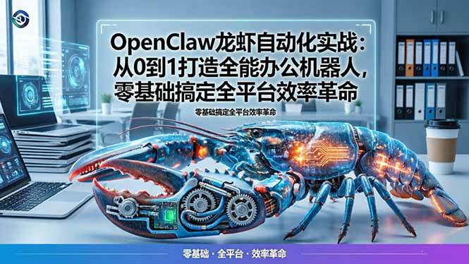 (17996期)OpenClaw龙虾自动化实战:从0到1打造全能办公机器人,零基础搞定全平台效率革命-来友网创