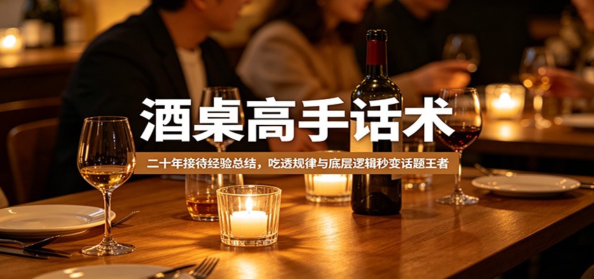 酒桌高手话术:二十年接待经验总结,吃透规律与底层逻辑秒变话题王者-来友网创