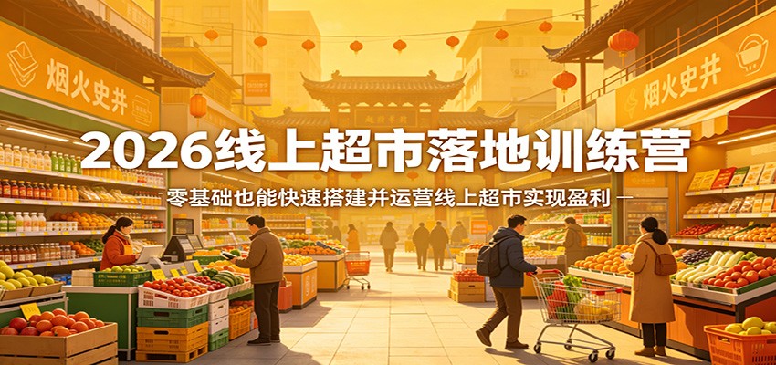 2026线上超市落地训练营,零基础也能快速搭建并运营线上超市实现盈利-来友网创