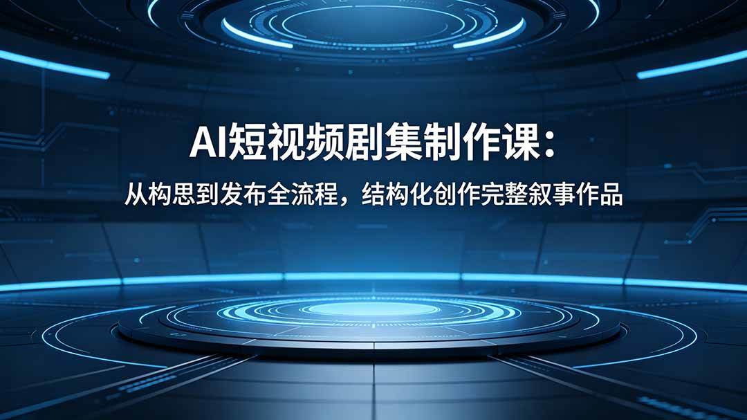 (18414期)AI短视频剧集制作课:从构思到发布全流程,结构化创作完整叙事作品-来友网创