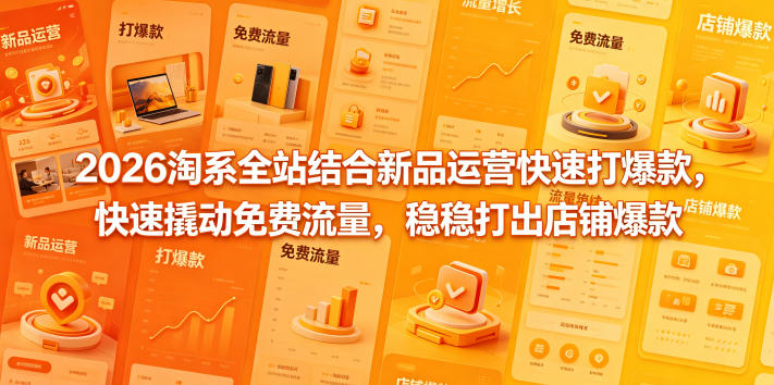 2026淘系全站结合新品运营快速打爆款,快速撬动免费流量,稳稳打出店铺爆款(更新5月12日)-来友网创