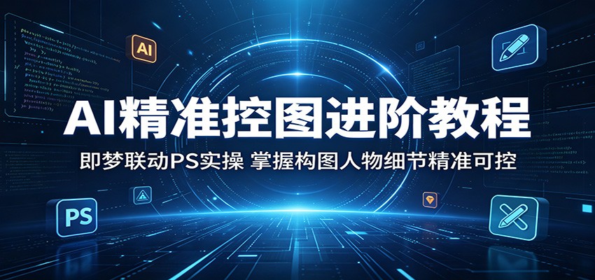 AI精准控图进阶教程:即梦联动PS实操,掌握构图人物细节精准可控-来友网创