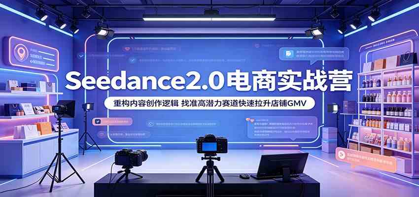 Seedance2.0电商实战营:重构内容创作逻辑,找准高潜力赛道快速拉升店铺GMV-来友网创