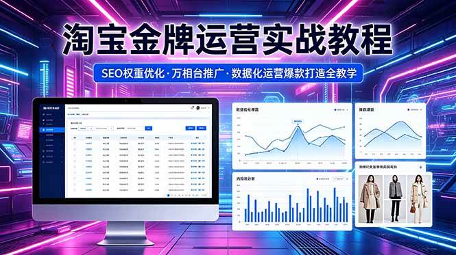 (18507期)2026 淘宝金牌运营实战教程,SEO权重优化万相台推广,数据化运营爆款打造全教学-来友网创