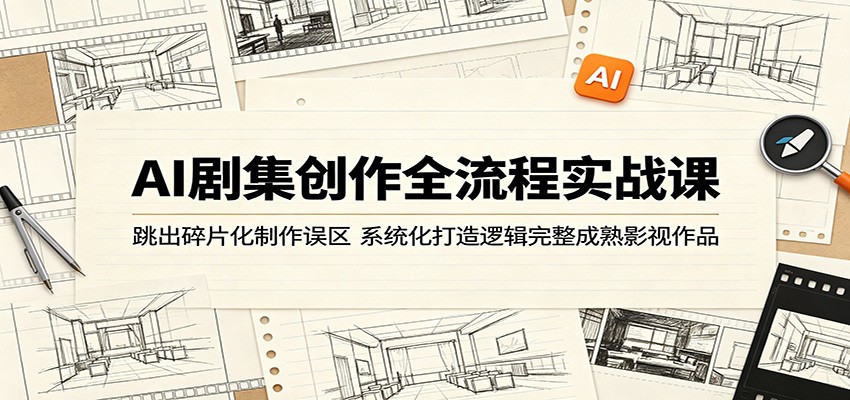 AI剧集创作全流程实战课:跳出碎片化制作误区,系统化打造逻辑完整成熟影视作品-来友网创
