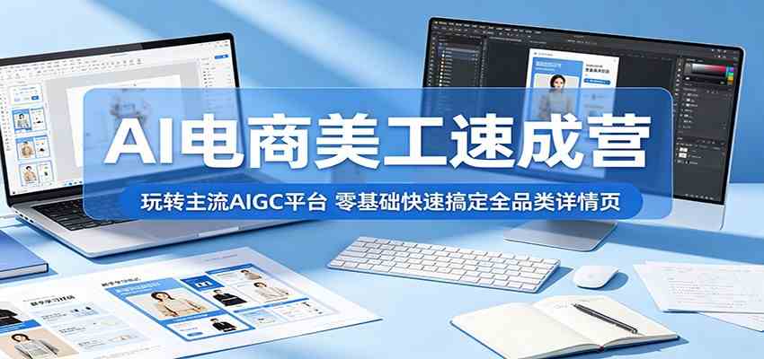 AI电商美工速成营:玩转主流AIGC平台,零基础快速搞定全品类详情页-来友网创
