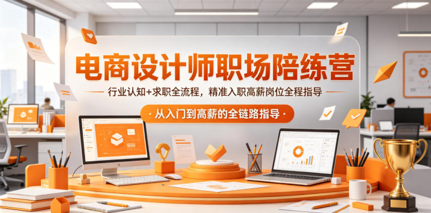 电商设计师职场陪练营,行业认知+求职全流程,精准入职高薪岗位全程指导-来友网创