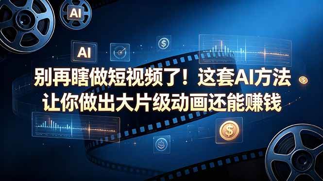 (18549期)别再瞎做短视频了!这套 AI 方法让你做出大片级动画还能赚钱【原创双语字幕】-来友网创