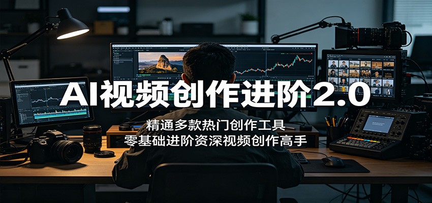 AI视频创作进阶2.0:精通多款热门创作工具,零基础进阶资深视频创作高手-来友网创