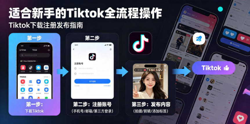 Tiktok下载注册发布,适合新手的Tiktok全流程操作-来友网创