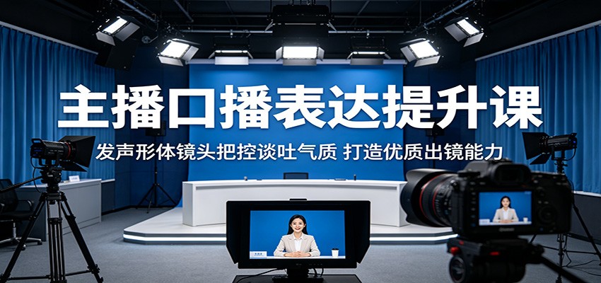 主播口播表达提升课:发声形体镜头把控谈吐气质,打造优质出镜能力-来友网创