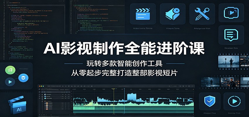 AI影视制作全能进阶课:玩转多款智能创作工具,从零起步完整打造整部影视短片-来友网创