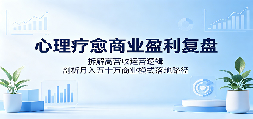 心理疗愈商业盈利复盘:拆解高营收运营逻辑,剖析月入五十万商业模式落地路径-来友网创