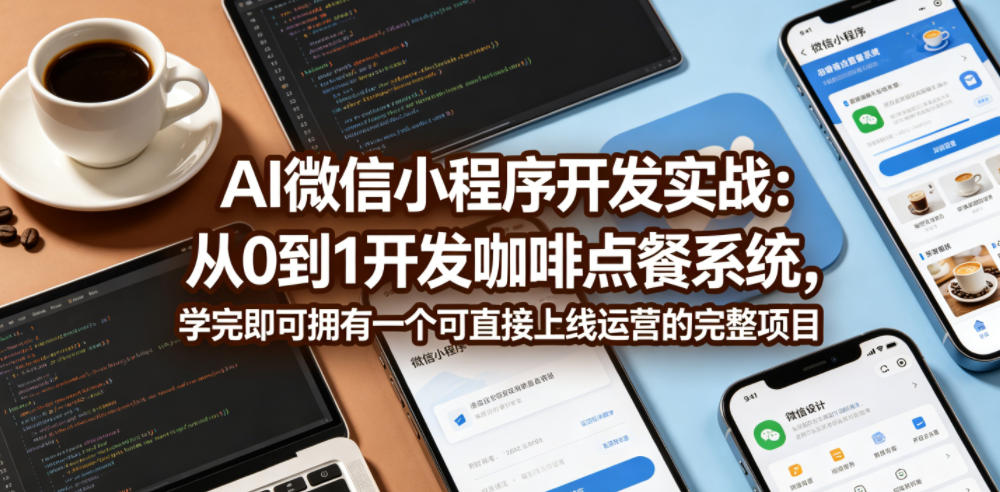 AI微信小程序开发实战:从0到1开发咖啡点餐系统,学完即可拥有一个可直接上线运营的完整项目-来友网创