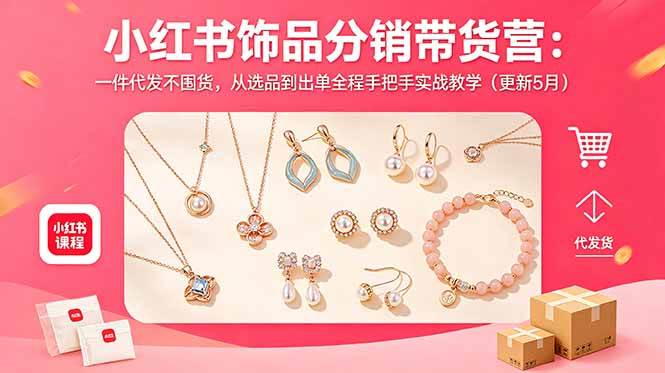 (18626期)小红书饰品分销带货营:一件代发不囤货,从选品到出单全程手把手实战教学(更新5月)-来友网创