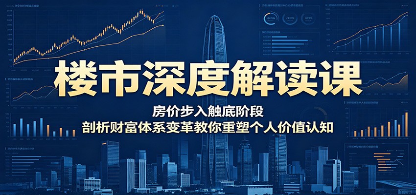 楼市深度解读课:房价步入触底阶段,剖析财富体系变革教你重塑个人价值认知-来友网创