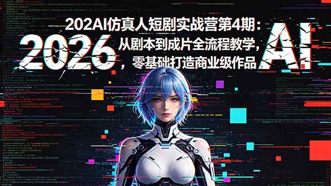 (18656期)2026AI仿真人短剧实战营第4期:从剧本到成片全流程教学,零基础打造商业级作品-来友网创