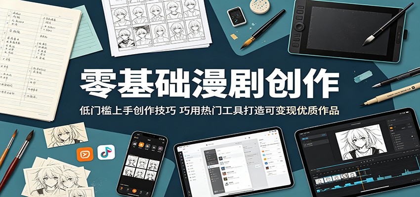 零基础漫剧创作:低门槛上手创作技巧,巧用热门工具打造可变现优质作品-来友网创