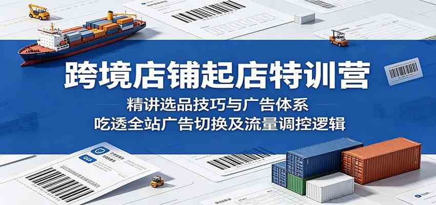 跨境店铺起店特训营:精讲选品技巧与广告体系,吃透全站广告切换及流量调控逻辑-来友网创