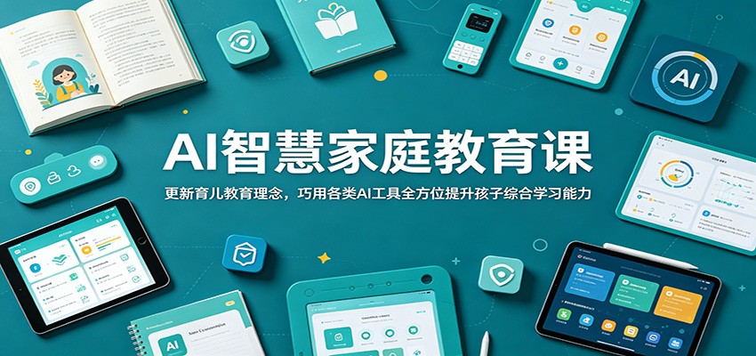AI智慧家庭教育课:更新育儿教育理念,巧用各类AI工具全方位提升孩子综合学习能力-来友网创