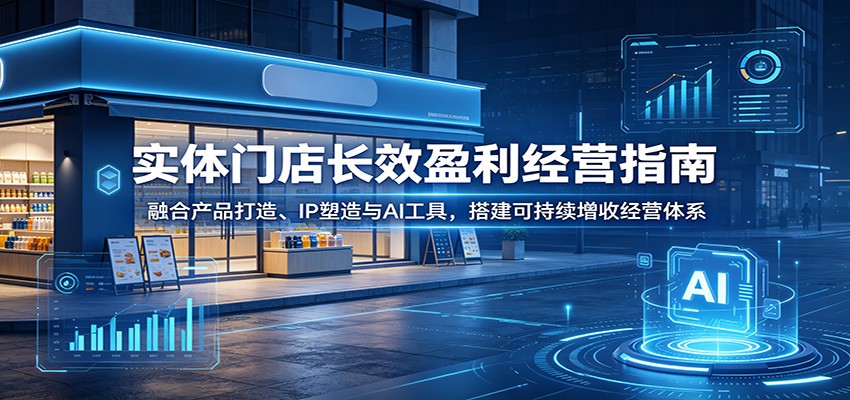 实体门店长效盈利经营指南:融合产品打造、IP塑造与AI工具,搭建可持续增收经营体系-来友网创