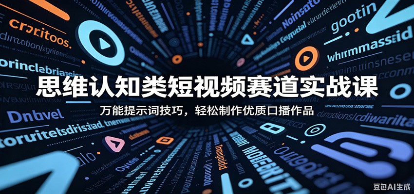 思维认知类短视频赛道实战课:万能提示词技巧,轻松制作优质口播作品-来友网创