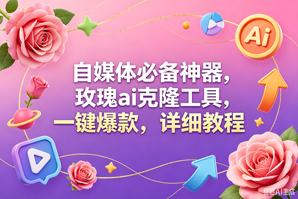 (18852期)玫瑰克隆工具,一键爆款ai,自媒体必备神器,50多个功能,详细教程-来友网创